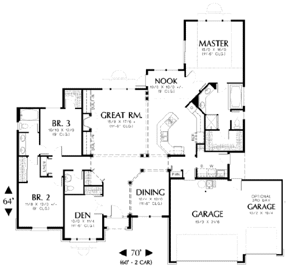 Home Plan - European Floor Plan - Main Floor Plan #48-127