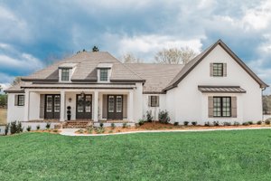 Exterior - Front Elevation 3 for European House Plan #430-192 - 3 bed, 2 bath