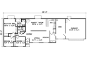 Adobe / Southwestern Style House Plan - 3 Beds 2 Baths 1538 Sq/Ft Plan #1-1279 