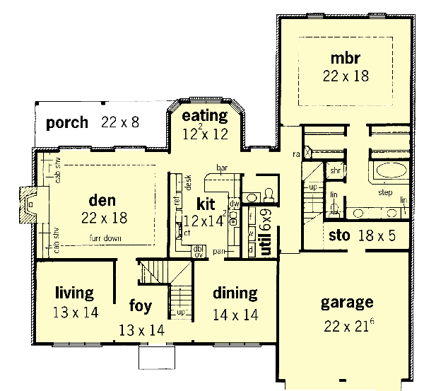 European Floor Plan - Main Floor Plan #16-231
