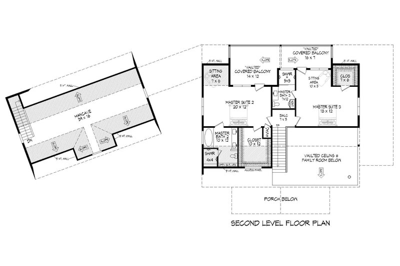 Dream House Plan - Floor Plan - Upper Floor for Southern House Plan #932-803 - 3 bed, 3.5 bath