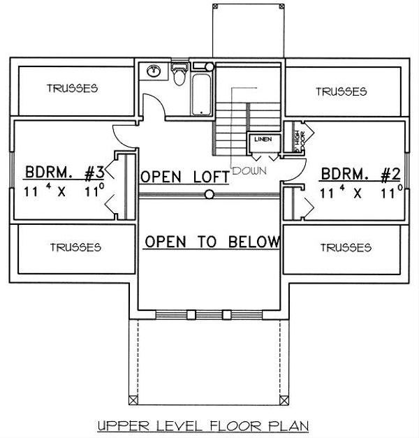 House Plan Design - Bungalow Floor Plan - Upper Floor Plan #117-525