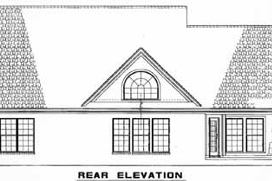 Exterior - Rear Elevation for Country House Plan #17-2069 - 4 bed, 2.5 bath
