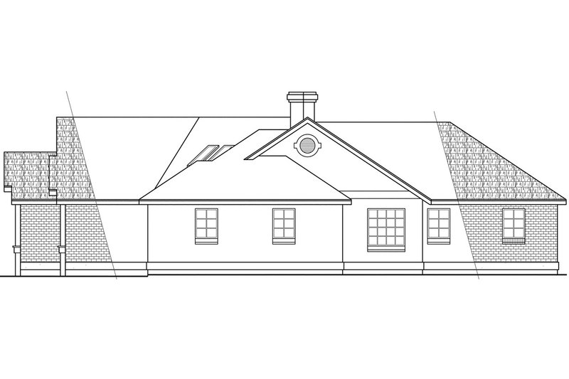 Architectural House Design - Exterior - Other Elevation 1 for Mediterranean House Plan #124-401 - 3 bed, 2.5 bath