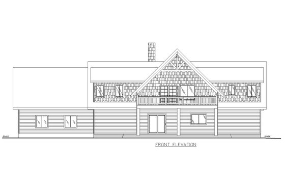 Exterior - Front Elevation 3 for Cabin House Plan #117-1092 - 3 bed, 3 bath