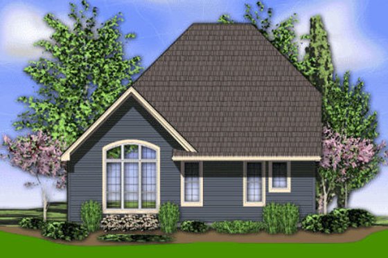 Exterior - Rear Elevation for Cottage House Plan #48-374 - 2 bed, 2.5 bath