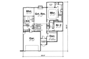 European Style House Plan - 5 Beds 3 Baths 2593 Sq/Ft Plan #20-949 