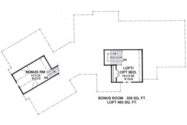 Craftsman Floor Plan - Upper Floor Plan #51-558