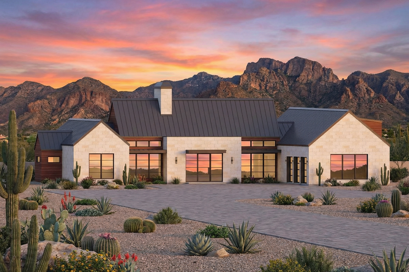 Dream House Plan - Modern Exterior - Front Elevation Plan #1096-185