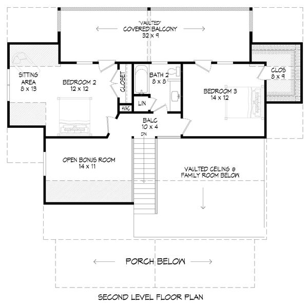 House Blueprint - Country Floor Plan - Upper Floor Plan #932-359