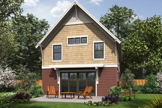 Exterior - Rear Elevation for Craftsman House Plan #48-490 - 3 bed, 2.5 bath