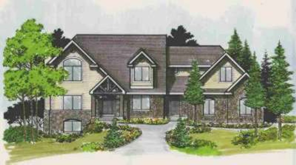 Exterior - Front Elevation 2 for Traditional House Plan #308-151 - 5 bed, 2.5 bath