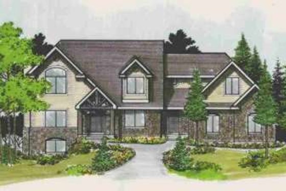 Exterior - Front Elevation for Traditional House Plan #308-151 - 5 bed, 2.5 bath
