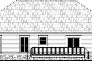 Exterior - Rear Elevation for Farmhouse House Plan #21-493 - 3 bed, 2 bath