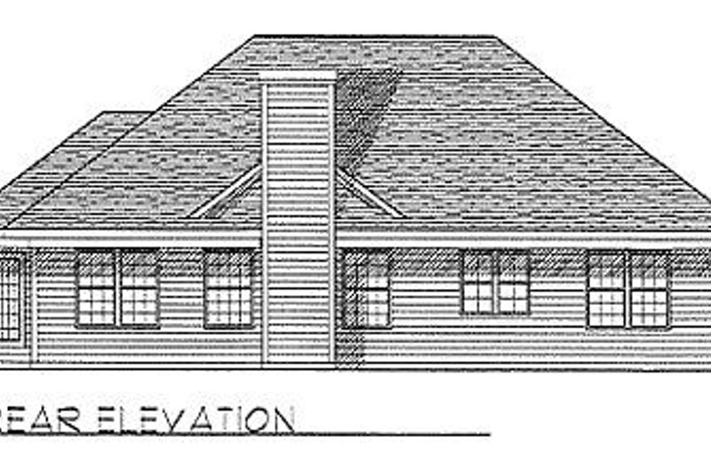 Home Plan - Exterior - Rear Elevation for Traditional House Plan #70-154 - 3 bed, 2.5 bath
