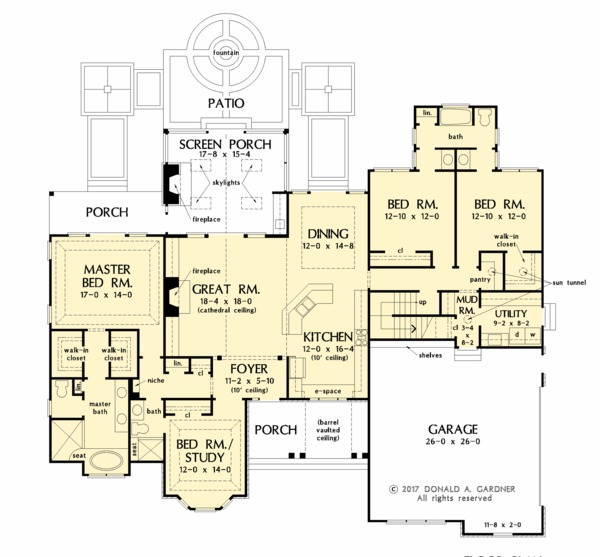 Home Plan - European Floor Plan - Main Floor Plan #929-1056