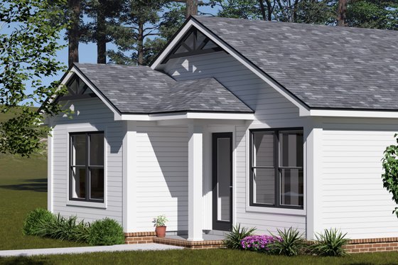 Exterior - Other Elevation 1 for Cottage House Plan #513-2393 - 2 bed, 1 bath