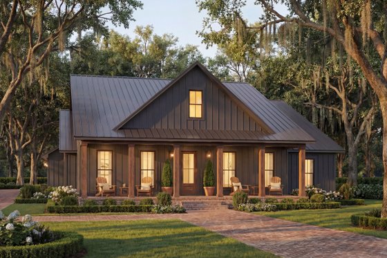 Exterior - Front Elevation 7 for Farmhouse House Plan #430-414 - 3 bed, 2.5 bath