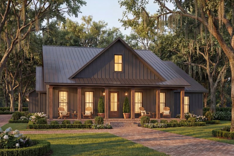 Architectural House Design - Exterior - Front Elevation 7 for Farmhouse House Plan #430-414 - 3 bed, 2.5 bath