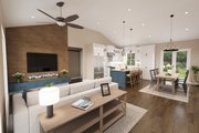 Country Style House Plan - 3 Beds 2 Baths 1416 Sq/Ft Plan #21-463 