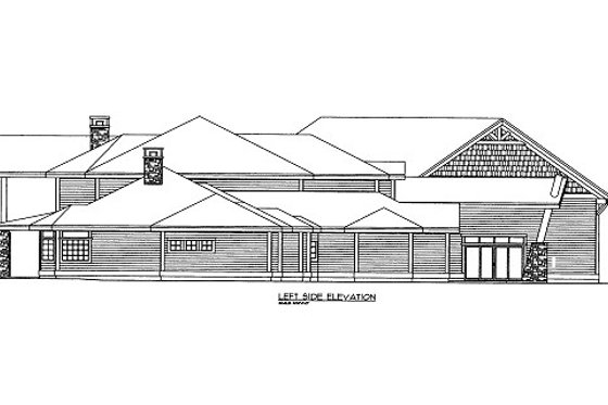 Exterior - Other Elevation 1 for Craftsman House Plan #117-700 - 5 bed, 3 bath