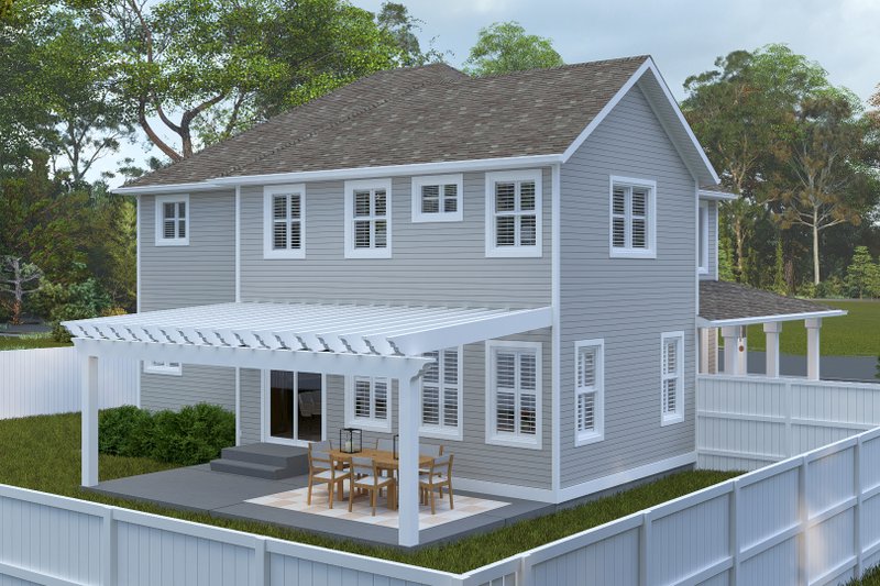 Architectural House Design - Exterior - Rear Elevation for Farmhouse House Plan #1060-374 - 3 bed, 2.5 bath