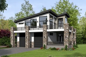 Country Exterior - Front Elevation Plan #932-99