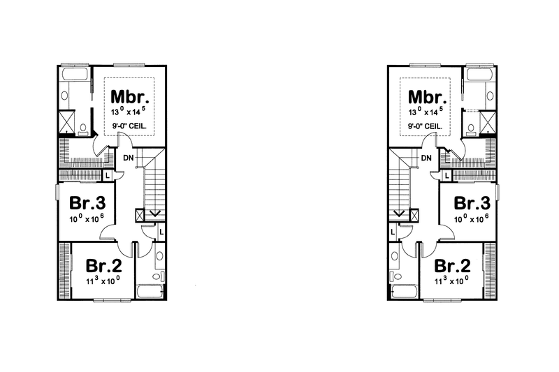 Home Plan - Floor Plan - Upper Floor for Cottage House Plan #20-1350 - 3 bed, 2.5 bath