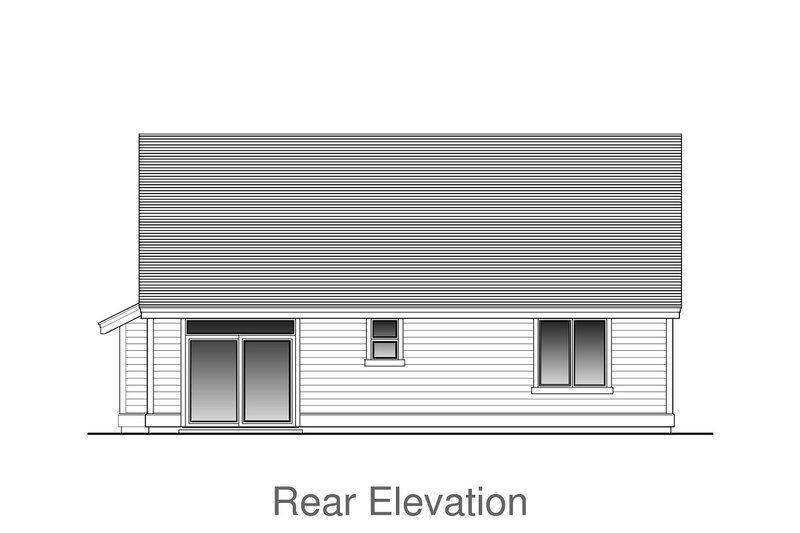 Dream House Plan - Exterior - Rear Elevation for Craftsman House Plan #53-593 - 3 bed, 2 bath
