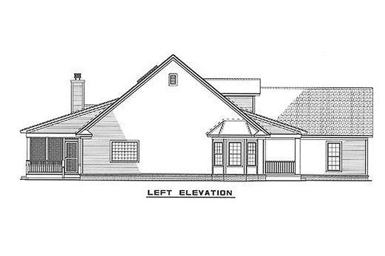 Exterior - Other Elevation 3 for Country House Plan #17-176 - 3 bed, 2.5 bath