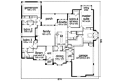 European Style House Plan - 4 Beds 4 Baths 3660 Sq/Ft Plan #84-416 