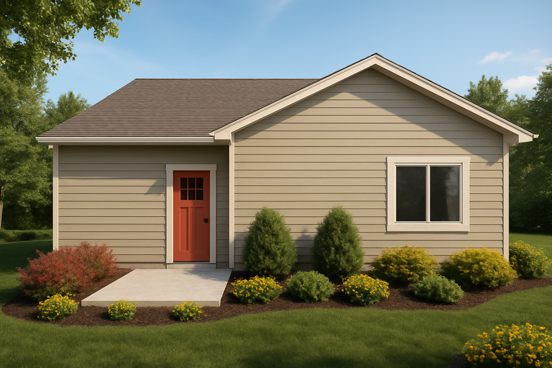 House Blueprint - Exterior - Rear Elevation for Craftsman House Plan #112-298 - 4 bed, 2 bath