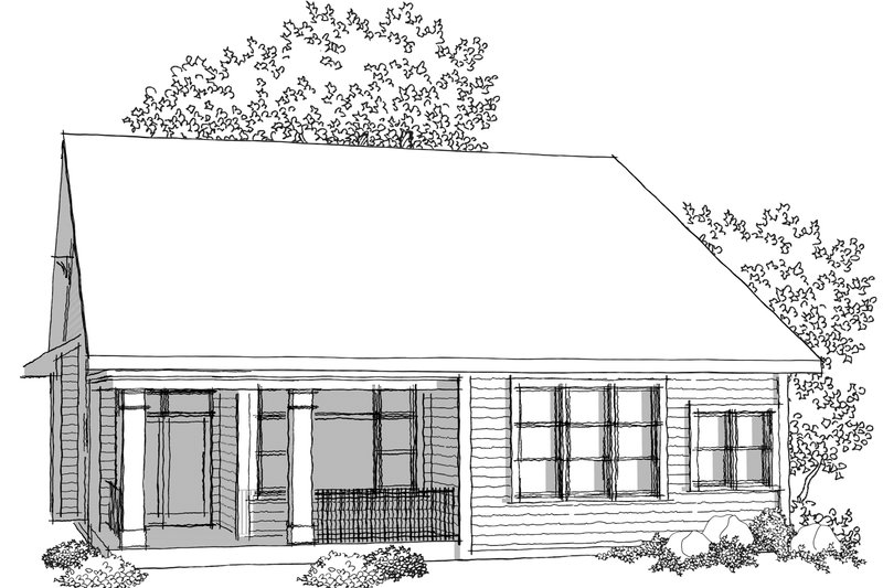Architectural House Design - Photo 1 for Craftsman House Plan #70-1027 - 2 bed, 2 bath
