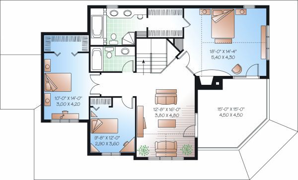 House Design - Country Floor Plan - Upper Floor Plan #23-744