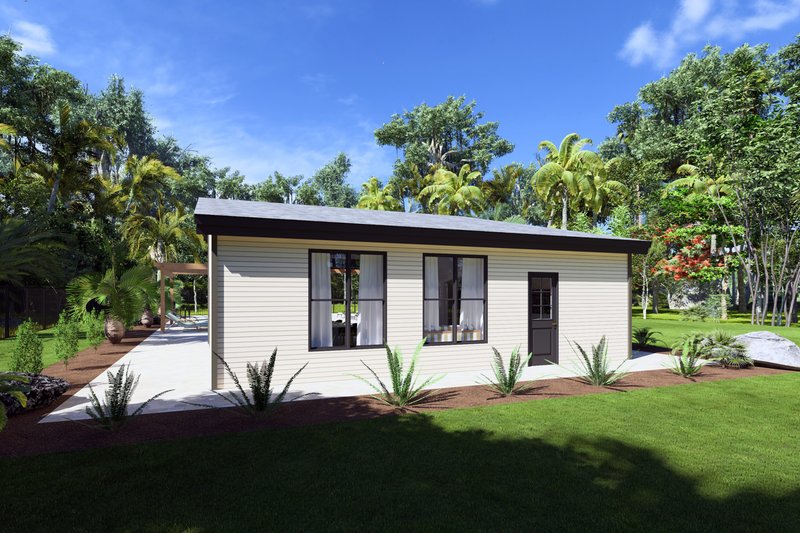 Home Plan - Exterior - Rear Elevation for Modern House Plan #1111-32, 1 bath