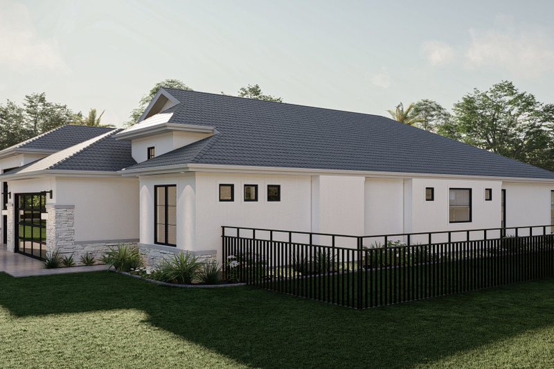 House Blueprint - Exterior - Other Elevation for Mediterranean House Plan #455-620 - 2 bed, 2 bath