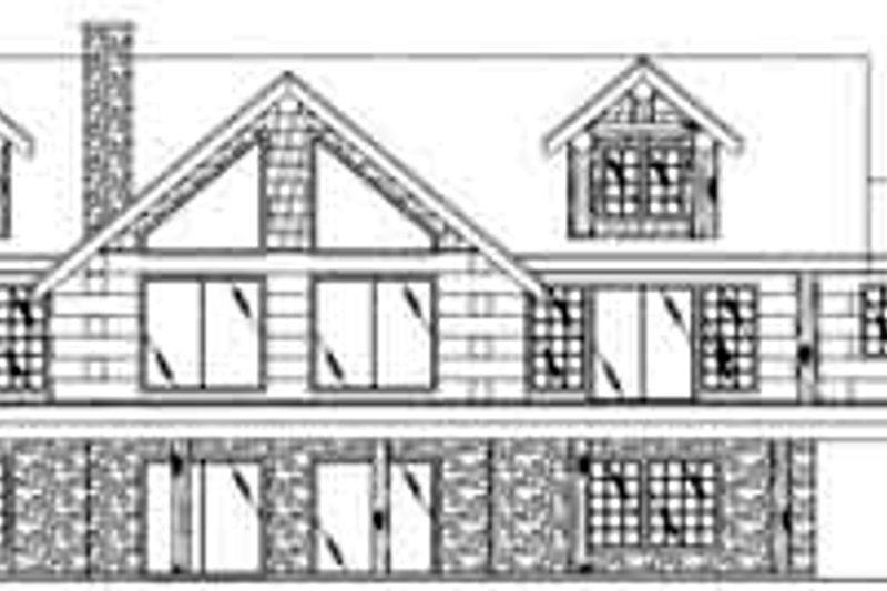 Architectural House Design - Exterior - Rear Elevation for Modern House Plan #117-487 - 4 bed, 5 bath