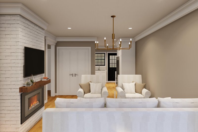 House Plan Design - Interior - Family Room for Traditional House Plan #923-397 - 2 bed, 1 bath