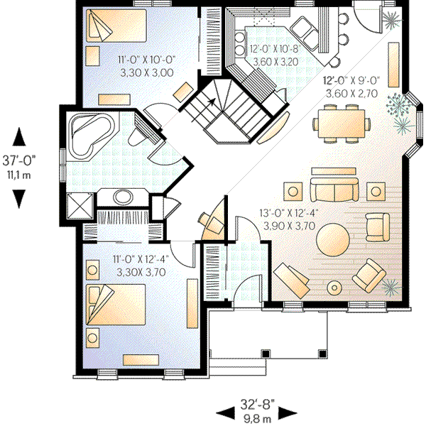 Home Plan - European Floor Plan - Main Floor Plan #23-323