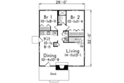 Cottage Style House Plan - 4 Beds 2 Baths 1280 Sq/Ft Plan #57-503 