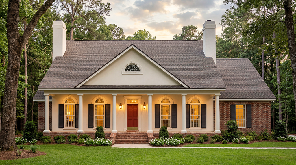 Exterior - Front Elevation 2 for Southern House Plan #406-192 - 3 bed, 2 bath