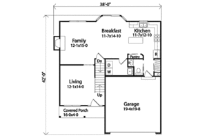 Floor Plan - Main Floor for Traditional House Plan #22-425 - 3 bed, 3 bath