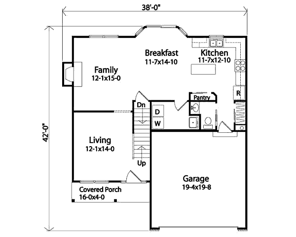 House Plan Design - Traditional Floor Plan - Main Floor Plan #22-425