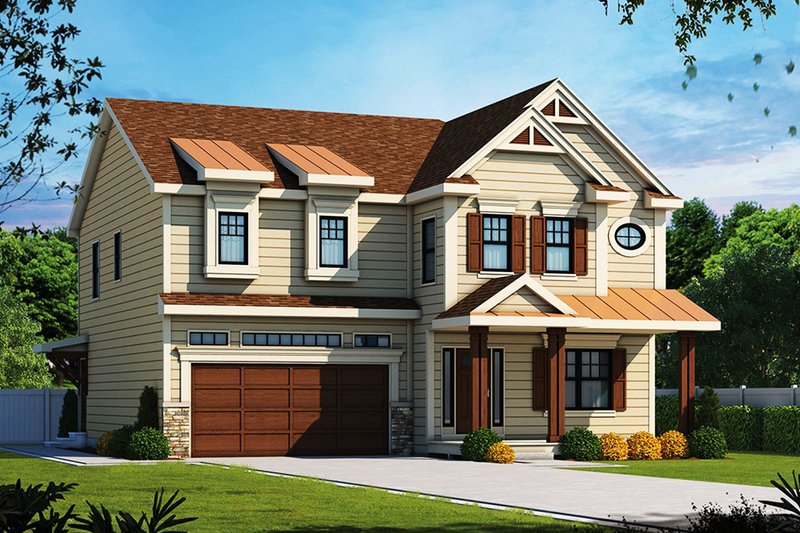Dream House Plan - Craftsman Exterior - Front Elevation Plan #20-2326