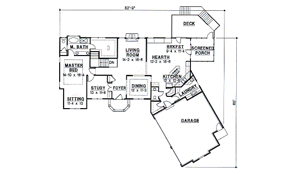 European Floor Plan - Main Floor Plan #67-370