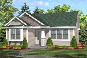 Cottage Exterior - Front Elevation Plan #50-123