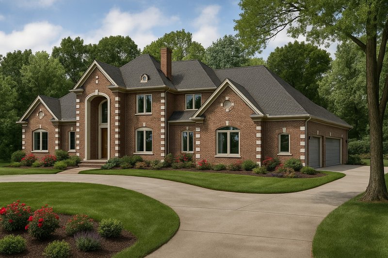 Architectural House Design - Traditional Exterior - Front Elevation Plan #17-3127