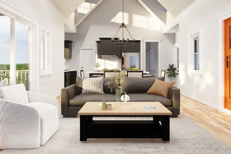 House Blueprint - Interior - Family Room 2 for Cottage House Plan #923-345 - 2 bed, 2.5 bath