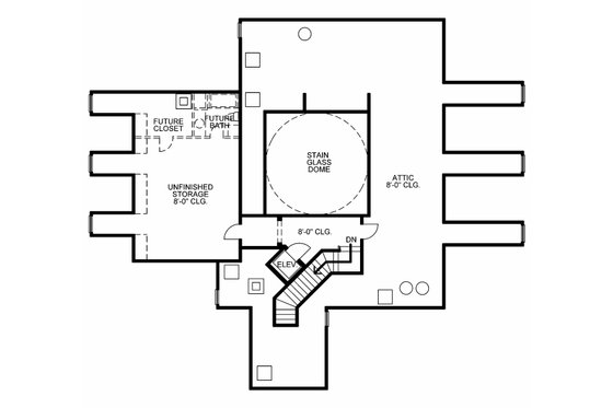 Floor Plan - Upper Floor 1 for Southern House Plan #20-2173 - 6 bed, 6.5 bath