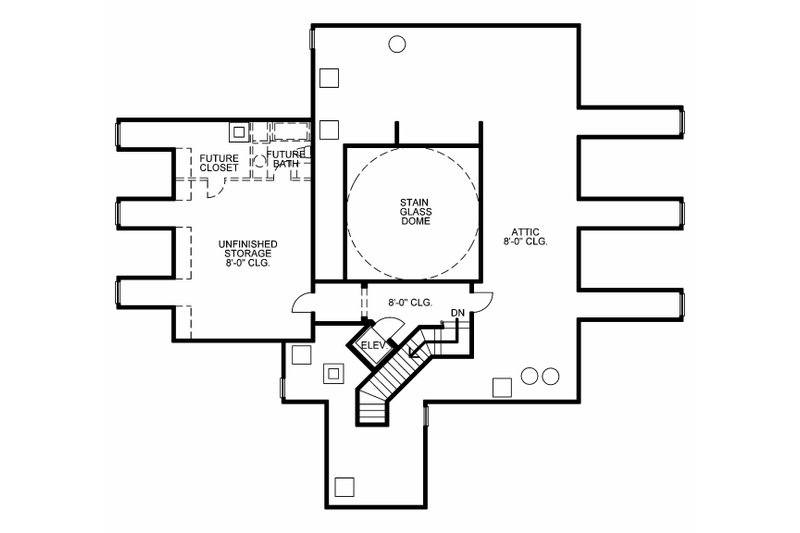 Architectural House Design - Floor Plan - Upper Floor 1 for Southern House Plan #20-2173 - 6 bed, 6.5 bath